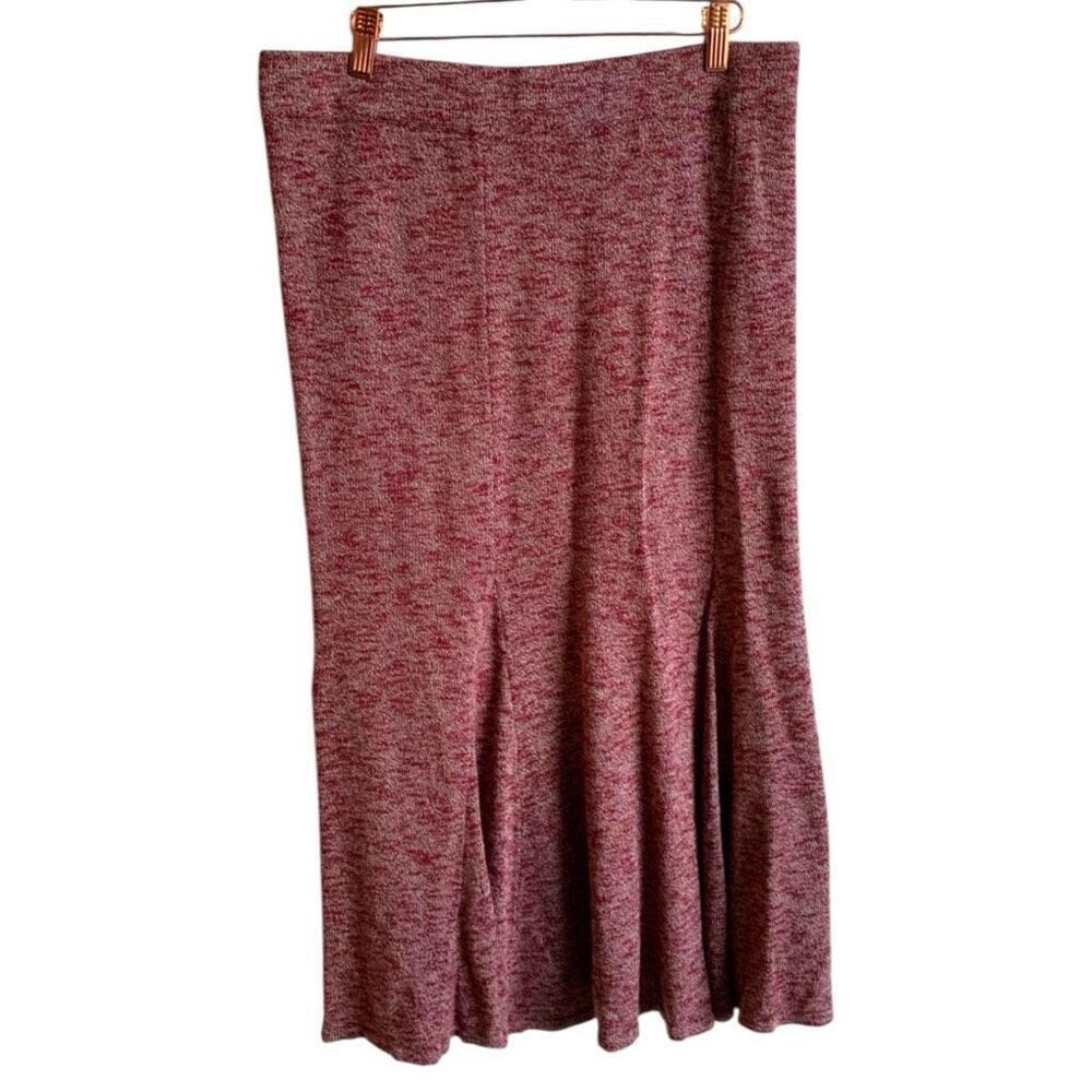 Eva Mendes Ribbed Knit Midi Skirt Womens Size L Soft Stretch Casual Romantic - Picture 5 of 14